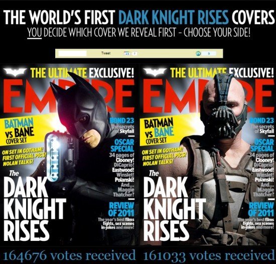 “黑暗骑士崛起”放双封面 蝙蝠侠PK大反派班恩