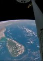 和宇航员从太空鸟瞰地球 