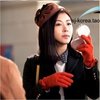 the king 2hearts 河智苑同款 圆点拼接领衬衫