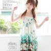 2012性感束胸碎花雪纺吊带连衣裙