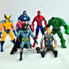 6款全套 复仇者联盟 漫画英雄 蜘蛛侠绿巨人雷神 可动人偶 可发光