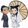 许仙白娘子卡通版十字绣套件非成品