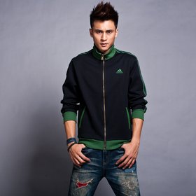 秋装正品<em>阿迪达斯ADIDAS三条杠</em>男<em>外套</em>纯棉连
