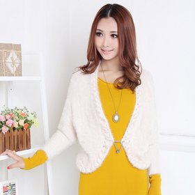 2012<em>秋款</em>新品 韩版马海毛长袖大码<em>针织开衫短</em>