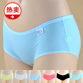 <em>女士</em>内裤 <em>短裤</em>小裤安全<em>中腰</em>纯色内裤女 全棉纯