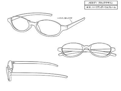 简笔画 手绘 线稿 眼镜