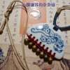 Mo娜丽莎|青花瓷|民族风青花陶瓷铃铛项链