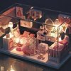 diy小屋 手工模型带灯迷你